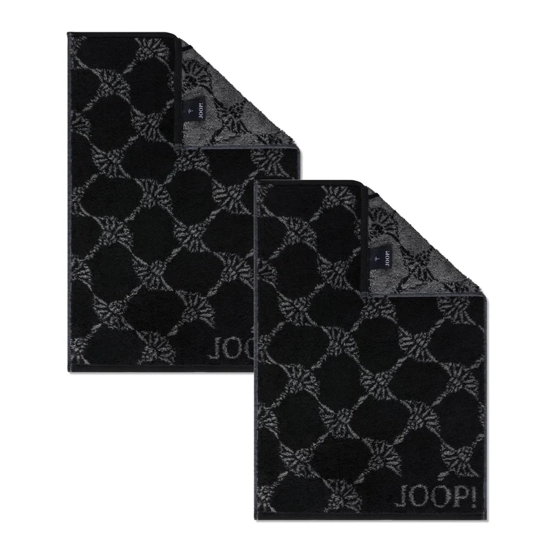 2er Gästetuch-Set 30 x 50 cm Cornflower Schwarz
