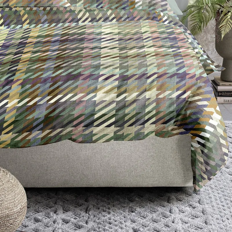 Bettwäsche Flausch Cotton Zobel Mehrfarbig mit Karomuster 135 x 200 cm