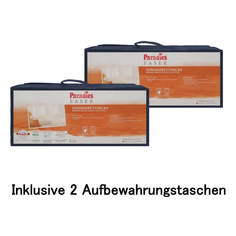 Sommerbettdecke 135 x 200 cm Halia 2er-Set Paradies Fill