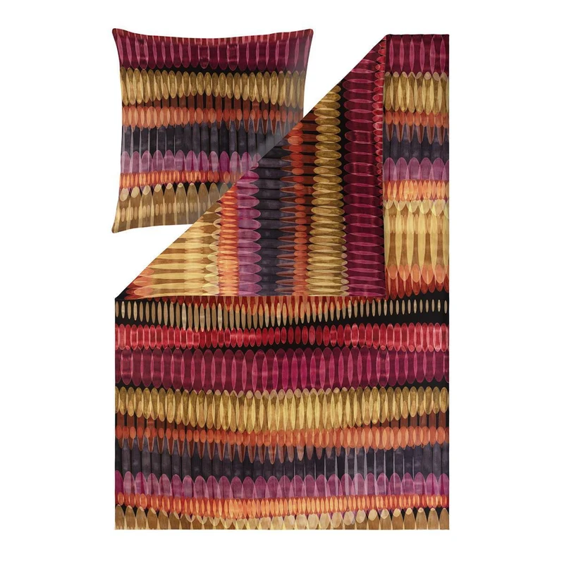 Bettwäsche Mako Satin Dawn Mehrfarbig mit Streifenmuster 135 x 200 cm, 155 x 220 cm
