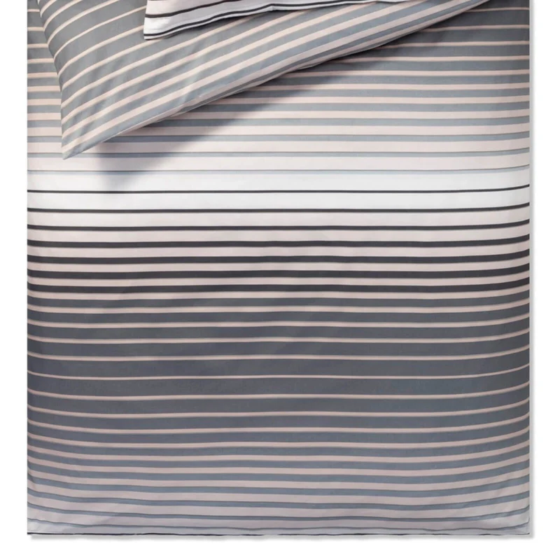 Bettwäsche Mako Satin Shutter Puder mit Streifenmuster 4-teilig 135 x 200 cm