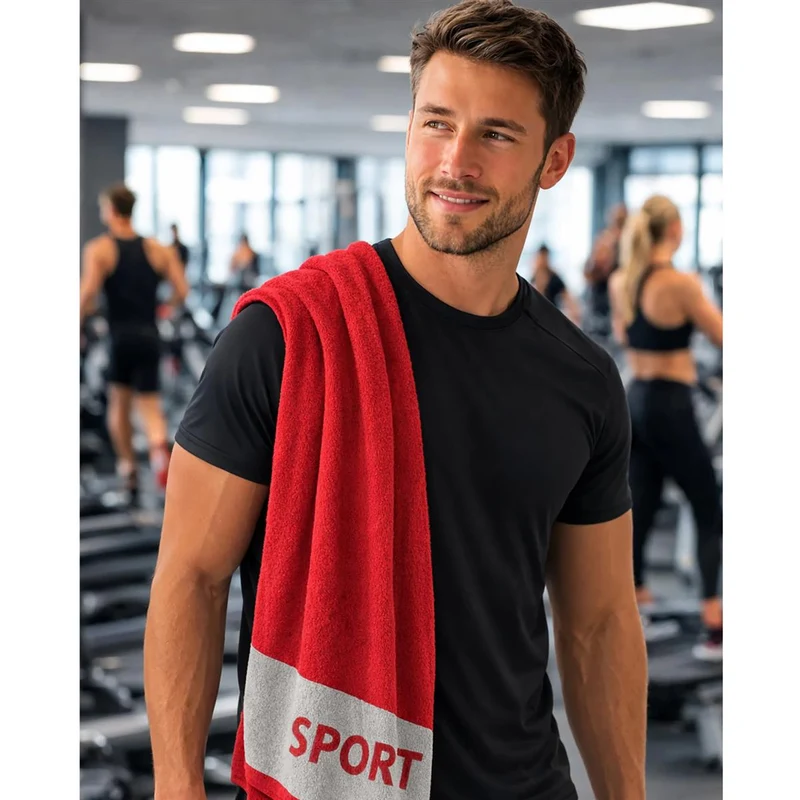 Fitnesshandtuch 50 x 130 cm Fitness & Gym Sport Rot