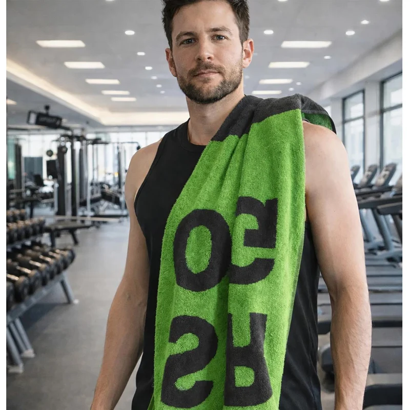 Fitnesshandtuch 50 x 130 cm Fitness & Gym Strong Grün