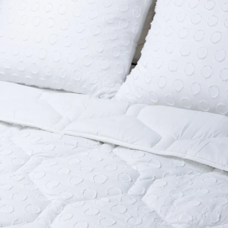 Wasbaar All Season Dekbed | Tufted | Frosty White