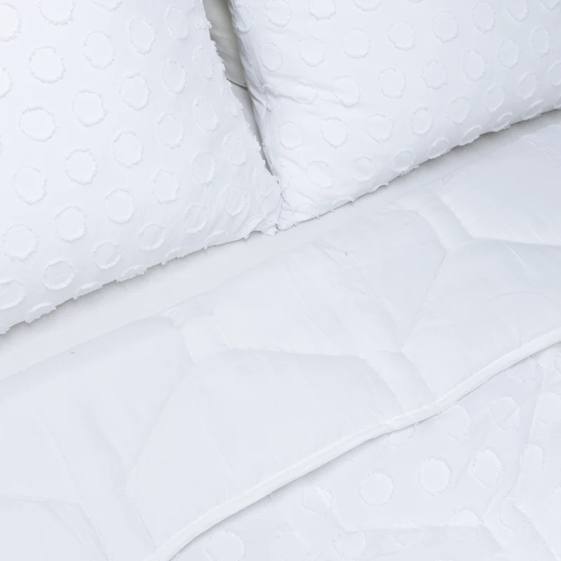 Wasbaar All Season Dekbed | Tufted | Frosty White