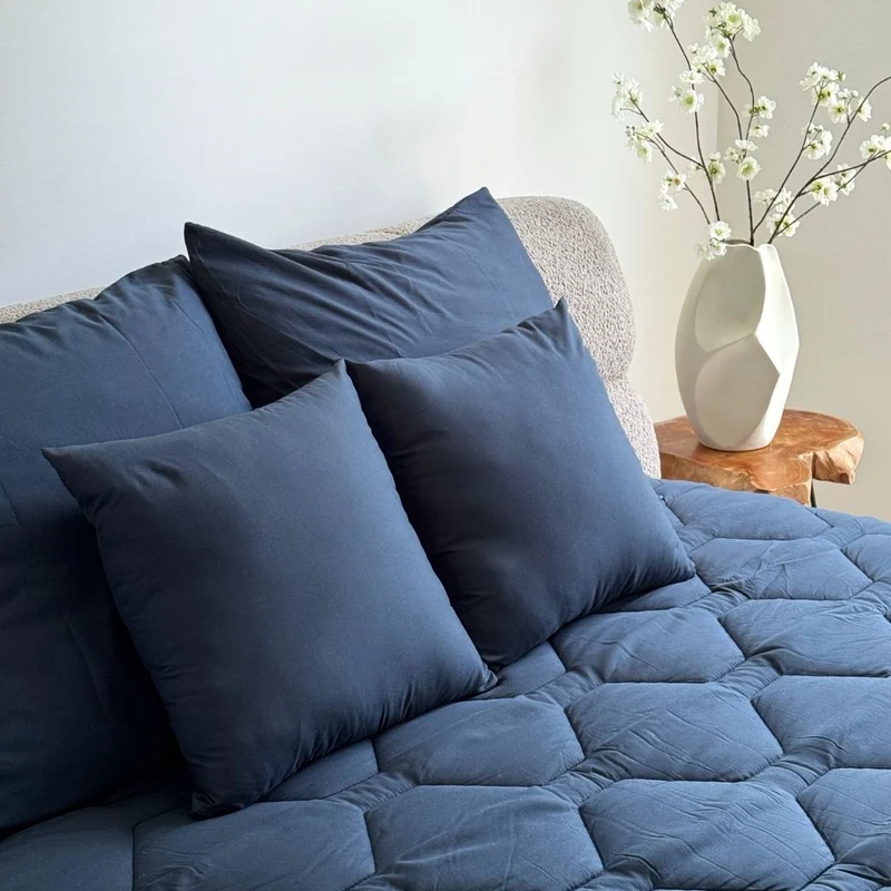 HappyBed Sierkussensloop | Dark Blue | Set van 2