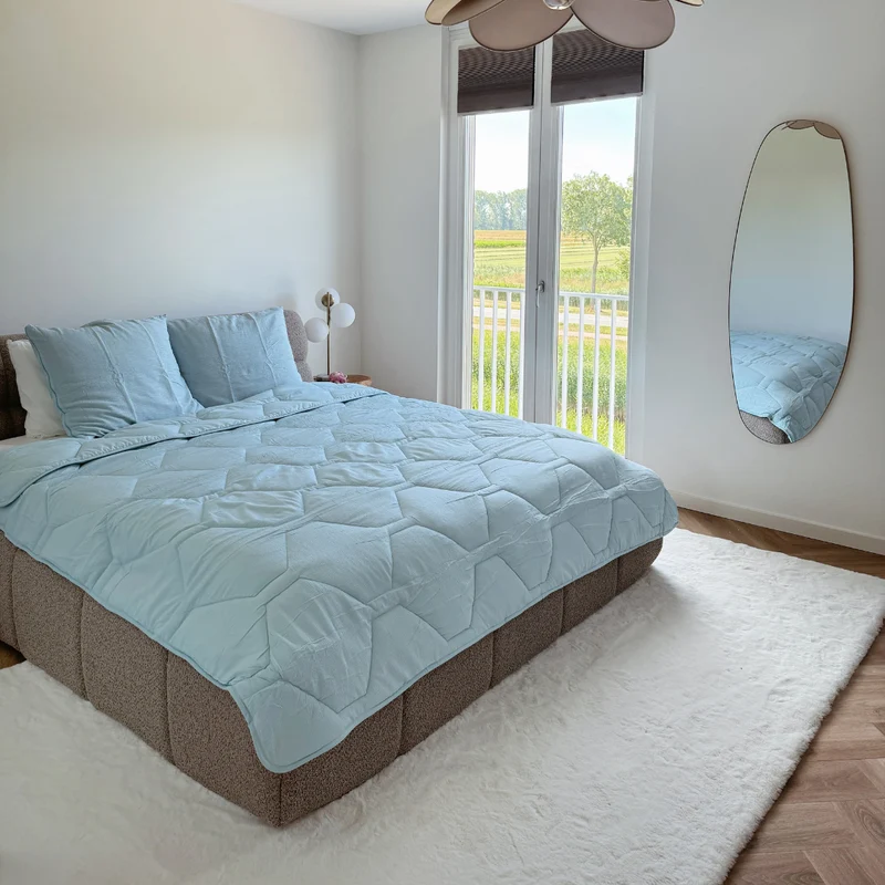 Wasbaar All Season Dekbed | Mousseline | Light Blue