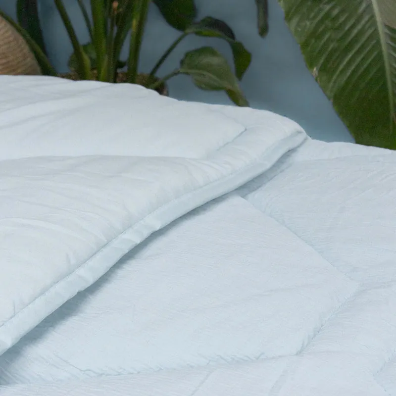 Wasbaar All Season Dekbed | Mousseline | Light Blue