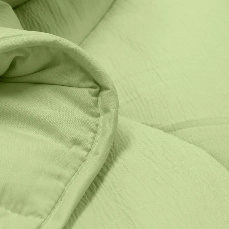 Wasbaar All Season Dekbed | Mousseline | Light Green