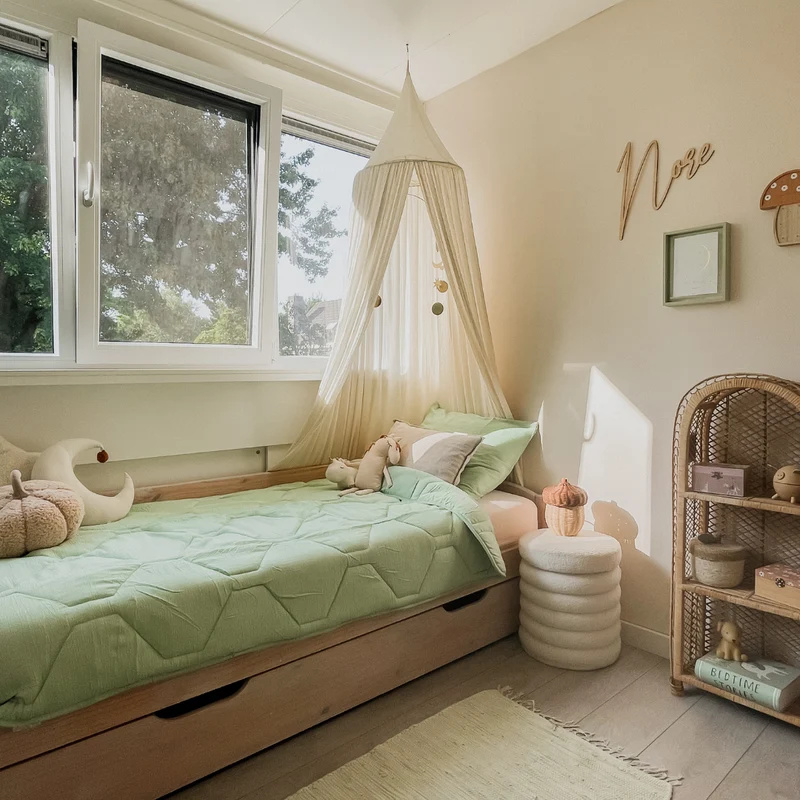 Wasbaar All Season Dekbed | Mousseline | Light Green