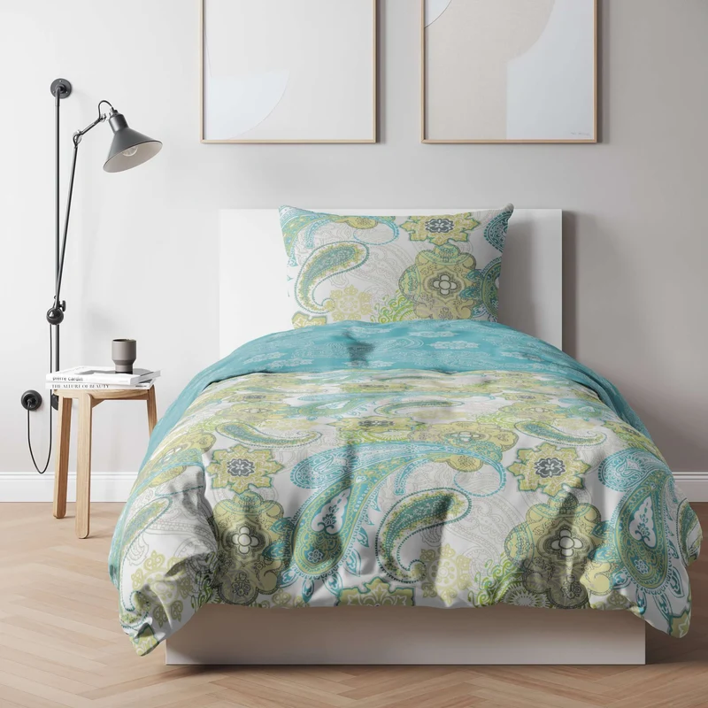 etérea Mako Satin Bettwäsche Florina Paisley Blumen