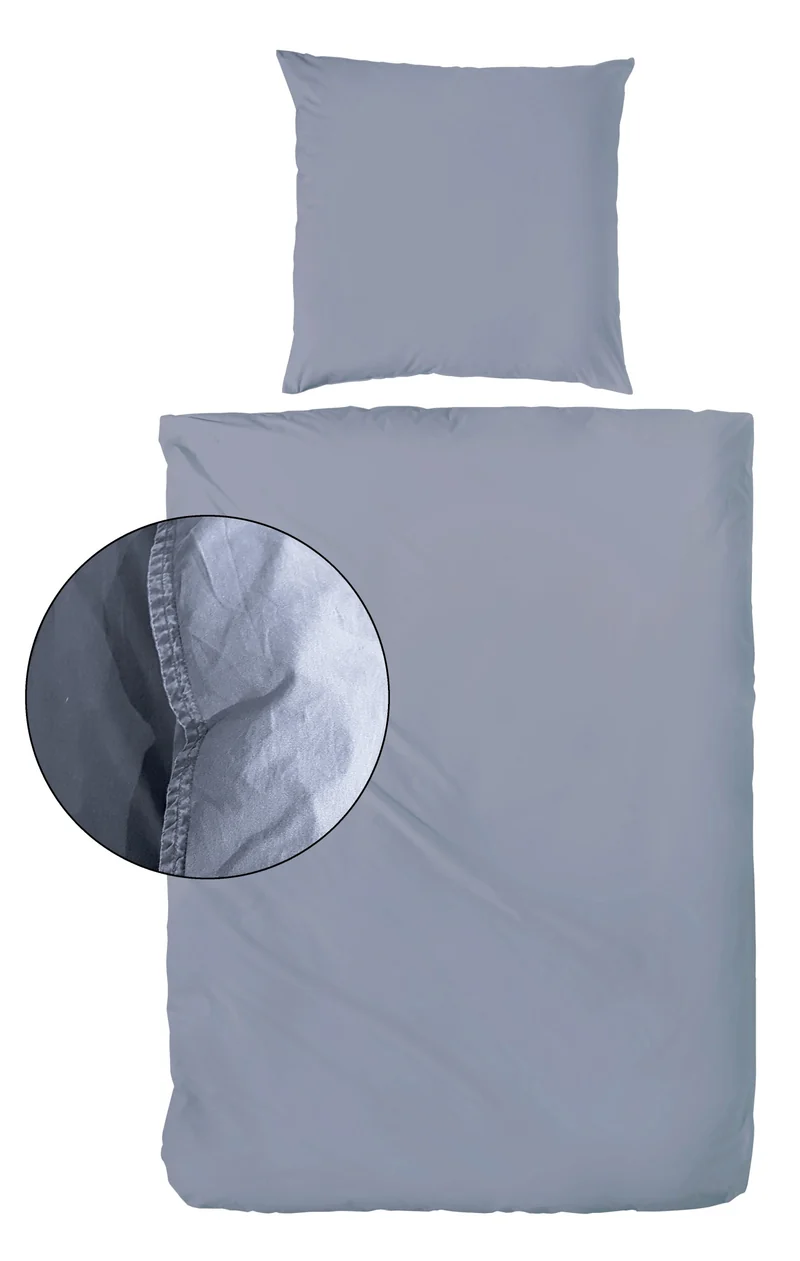 Hahn Baumwolle Stone Washed Bettwäsche