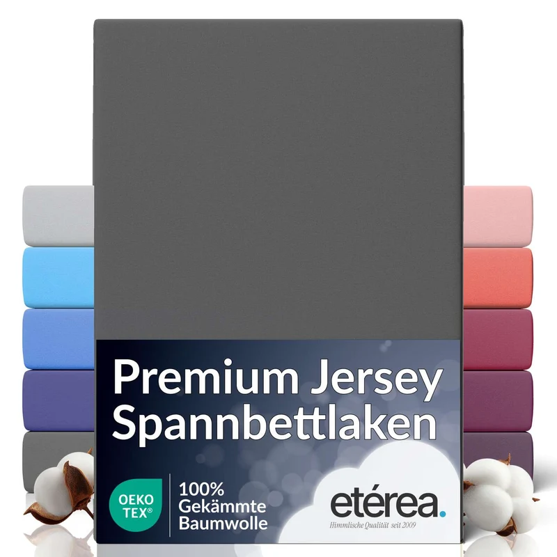 etérea Extra Jersey Spannbettlaken Orange 180x200 - 200x220 cm