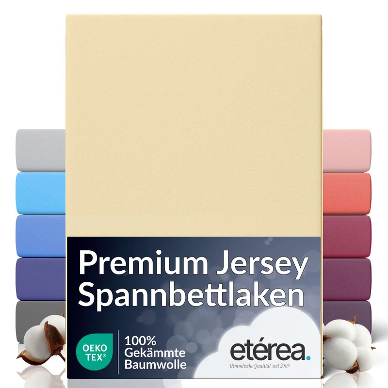 etérea Extra Jersey Spannbettlaken Orange 180x200 - 200x220 cm