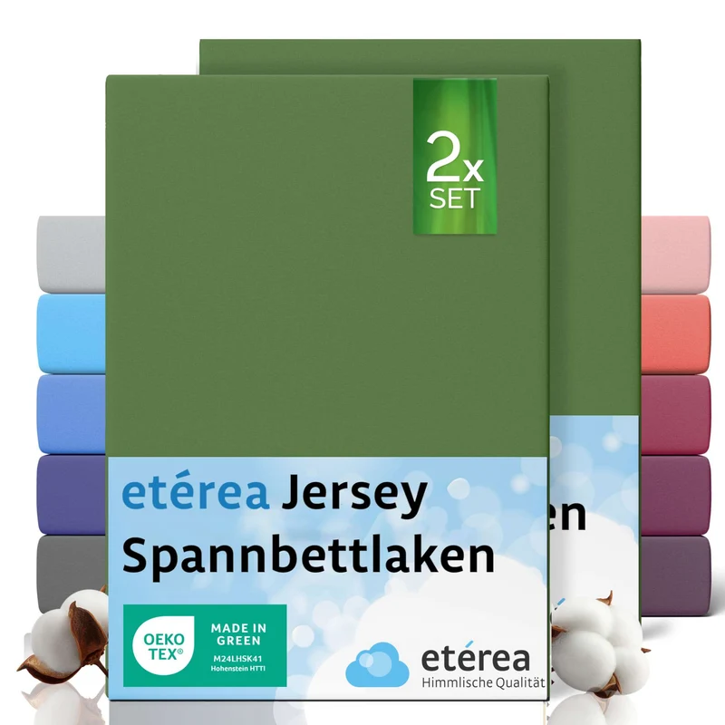 etérea Comfort Jersey Kinder Spannbettlaken Doppelpack