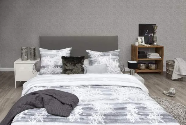 HnL Flanell Bettwäsche Schnee Grau Boye Grey