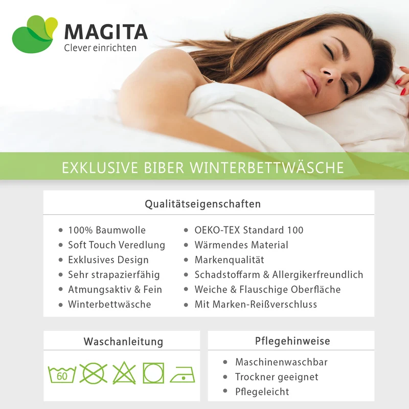 Kaeppel Biber Bettwäsche Radiance Streifen Braun 135x200 cm + 80x80 cm