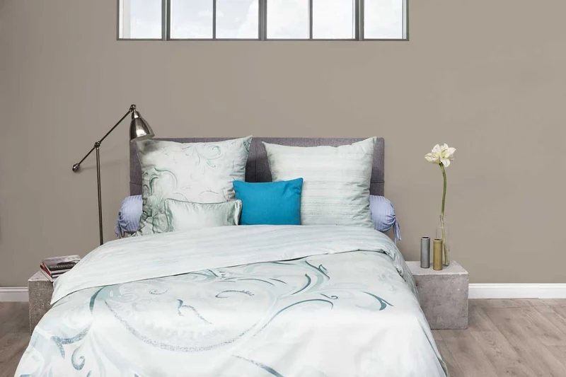 HnL Satin Wende Bettwäsche Refined Senna Gestreift Ornamente Grün