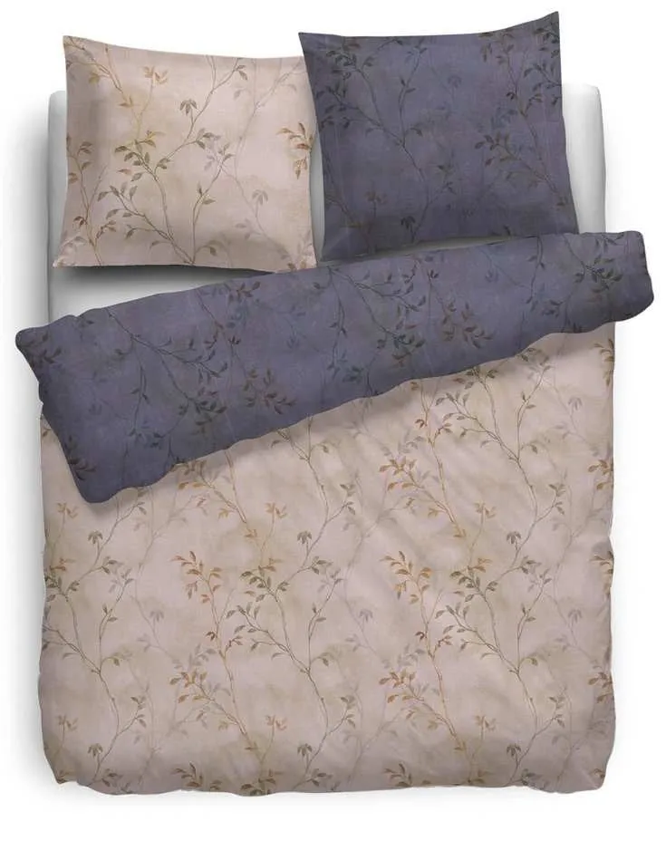 HnL Velvet Touch Satin Bettwäsche Bettwäsche Pitea Blüten Beige Violett
