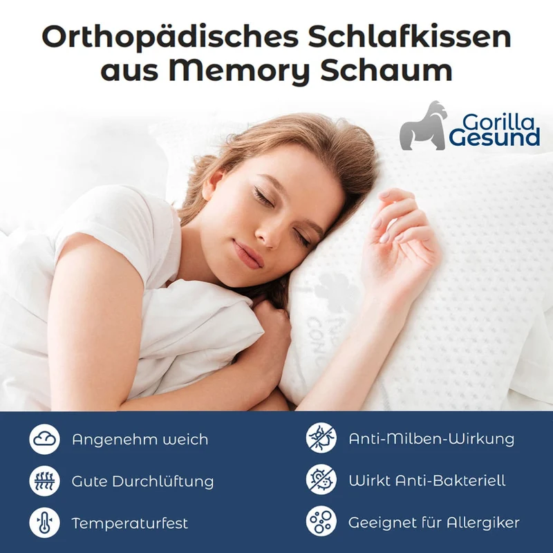 Gorilla Gesund Orthopädisches Nackenkissen Silver Neck