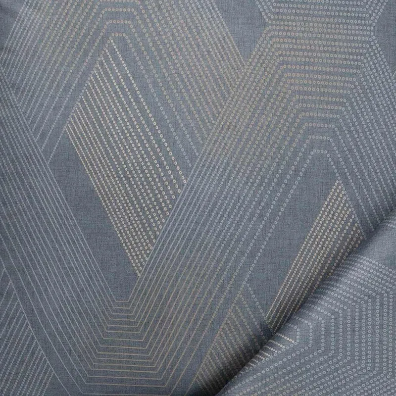 Bettwäsche Interlock Jersey Quinn Grau mit Rautenmuster 135 x 200 cm