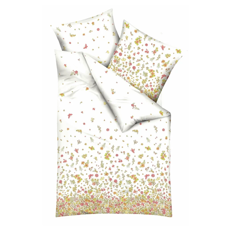Bettwäsche Mako Satin Annabell Mehrfarbig mit Blumenmuster 135 x 200 cm