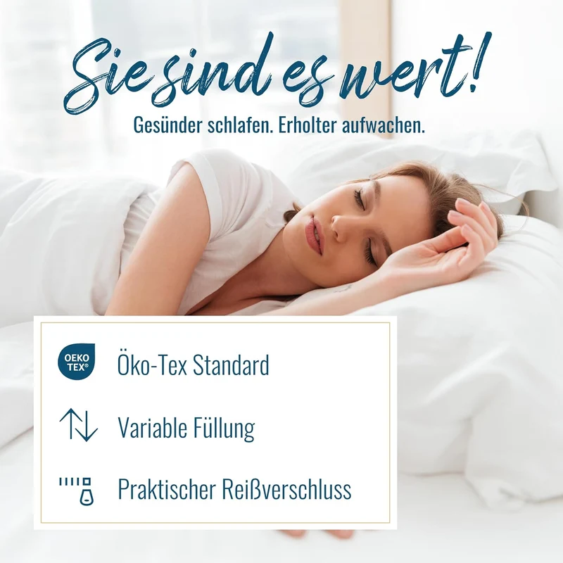 Klima Plus Allergiker Kopfkissen thermoregulierend Mikrokapseln 40x80