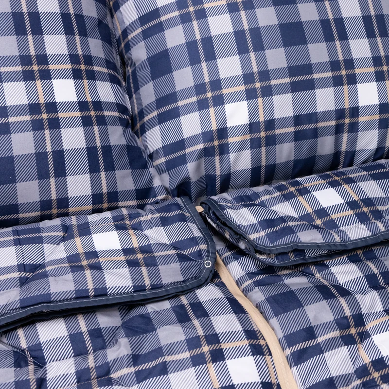 4-Seizoenen Partnerdekbed | Tartan | Verstelbaar per persoon