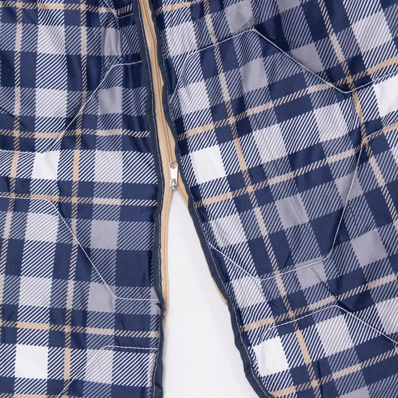 4-Seizoenen Partnerdekbed | Tartan | Verstelbaar per persoon