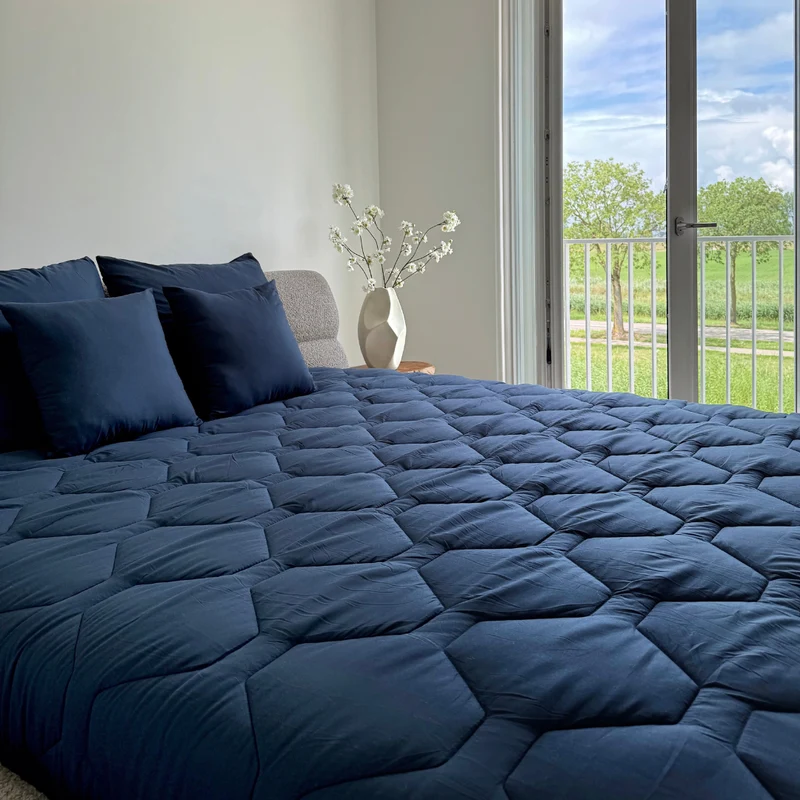 Wasbaar All Season Dekbed | Original | Dark Blue | Instopstrook