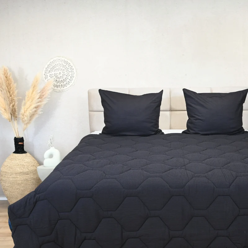 HappyBed Dekbed | Wafel Black | Voor het hele jaar
