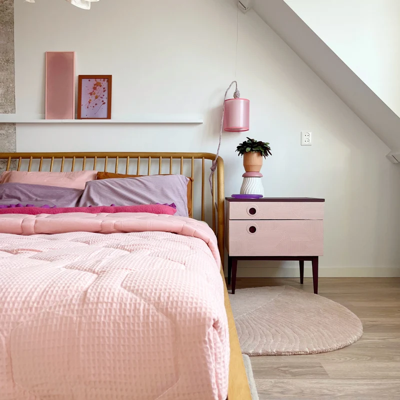 HappyBed Dekbed | Wafel Pink | Voor het hele jaar