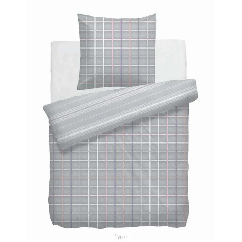HnL Renforcé Bettwäsche Tygo Beige 135x200 cm + 80x80 cm