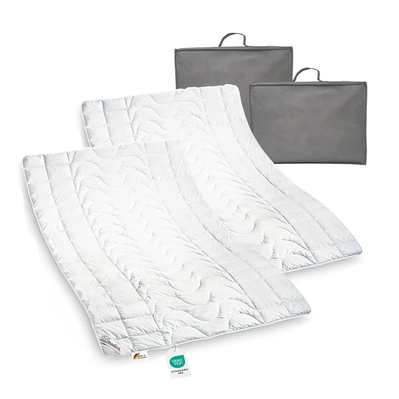Kamelhaarbettdecke 135 x 200 cm 2er-Set Sommer