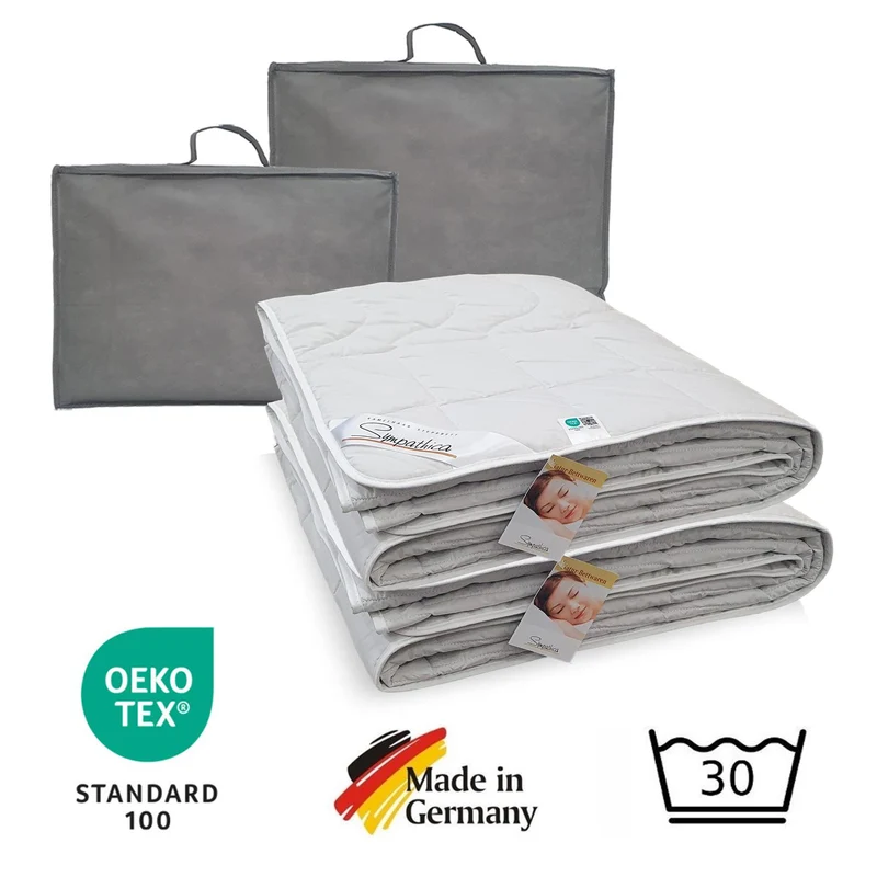 Kamelhaarbettdecke 135 x 200 cm 2er-Set Sommer