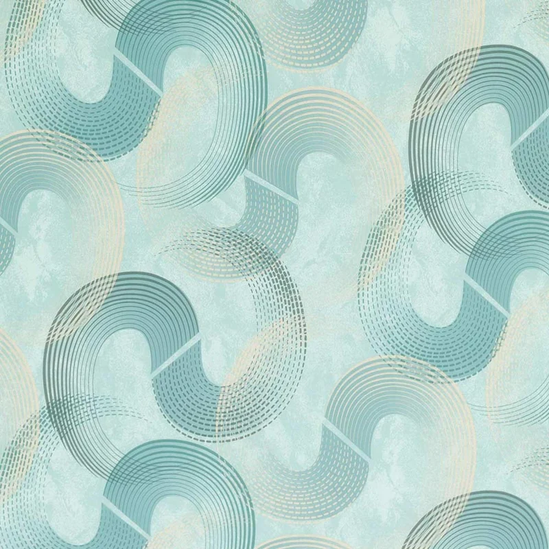 Bettwäsche Interlock Jersey Tobias Mint mit Wellenmuster 135 x 200 cm