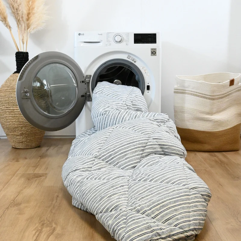 HappyBed Dekbed | Blue Stripes | Voor het hele jaar