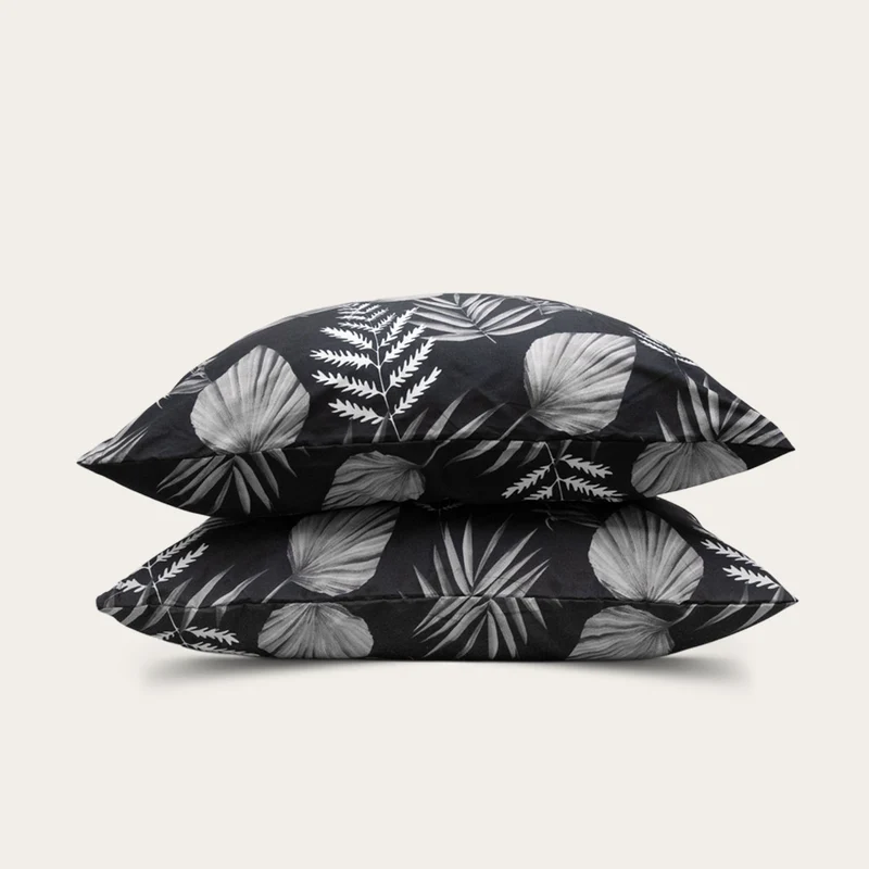 Kussenslopen | Original Prints | Black Leaves | Set van 2