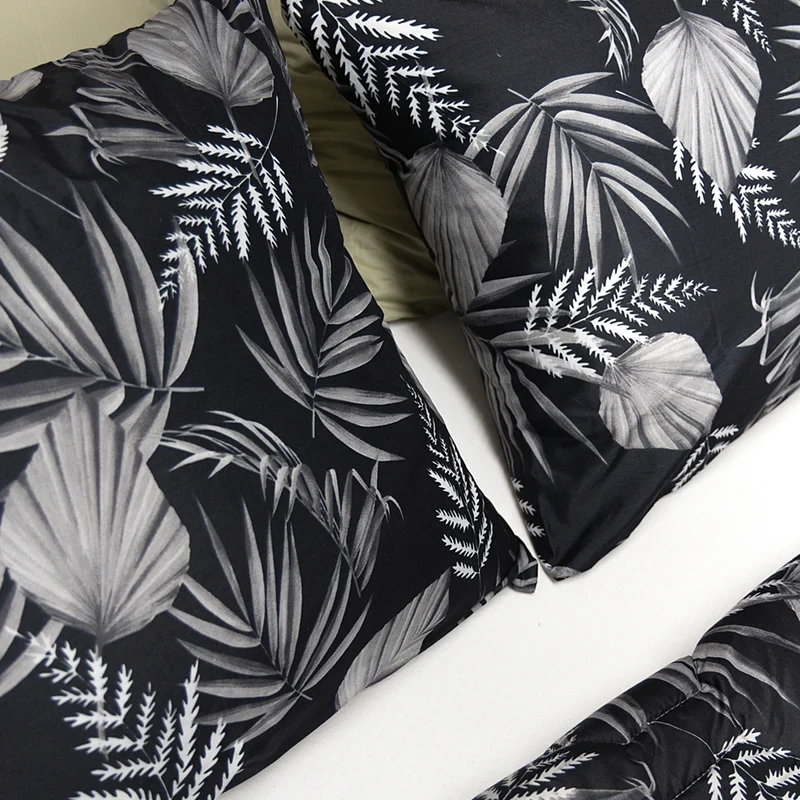 Kussenslopen | Original Prints | Black Leaves | Set van 2