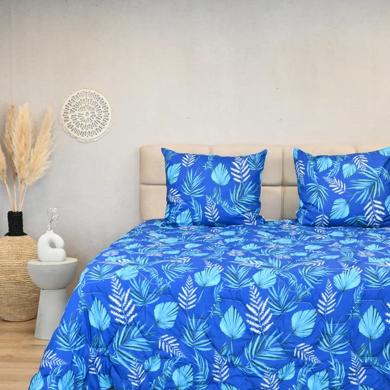 Wasbaar All Season Dekbed | Original Prints | Blue Leaves