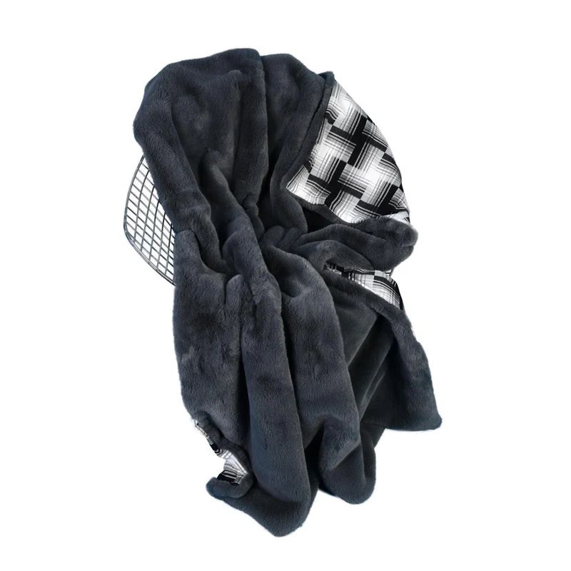 Felldecke Star Home Wohndecke Amala anthrazit Webpelz Fell 130x170