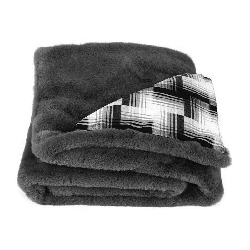 Felldecke Star Home Wohndecke Amala anthrazit Webpelz Fell 130x170