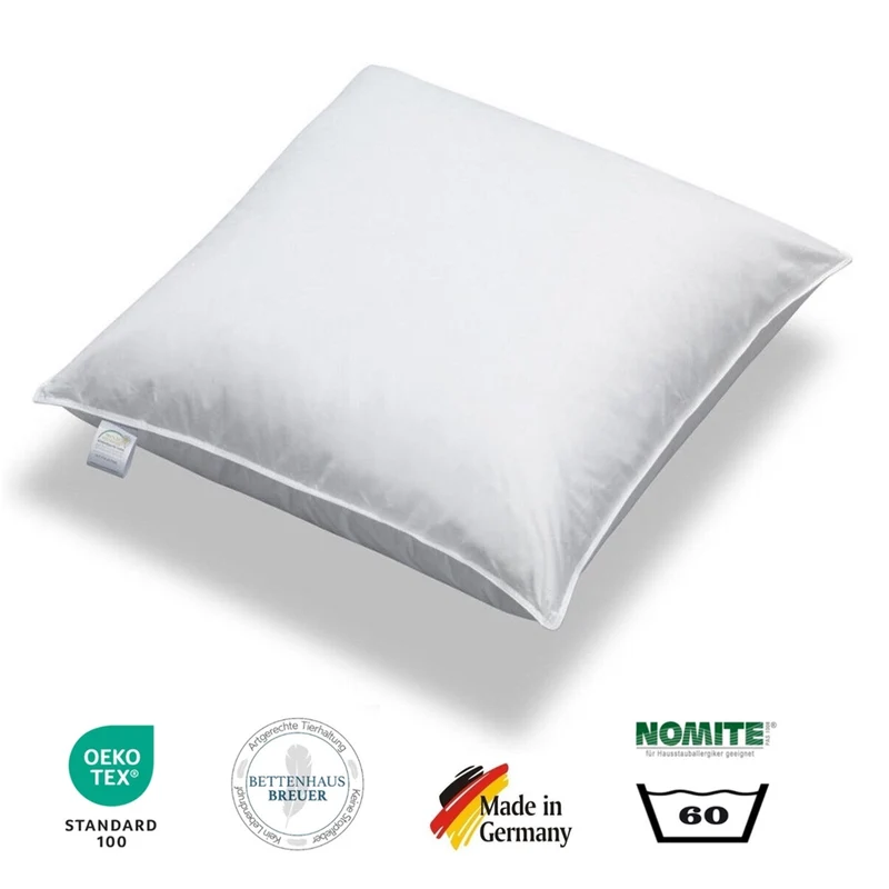 Extra dick+ prall gefülltes Kopfkissen 1600g sibirische Federn 80x80