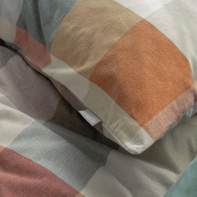 Bettwäsche Flausch Cotton Zobel Mehrfarbig mit Karomuster 135 x 200 cm