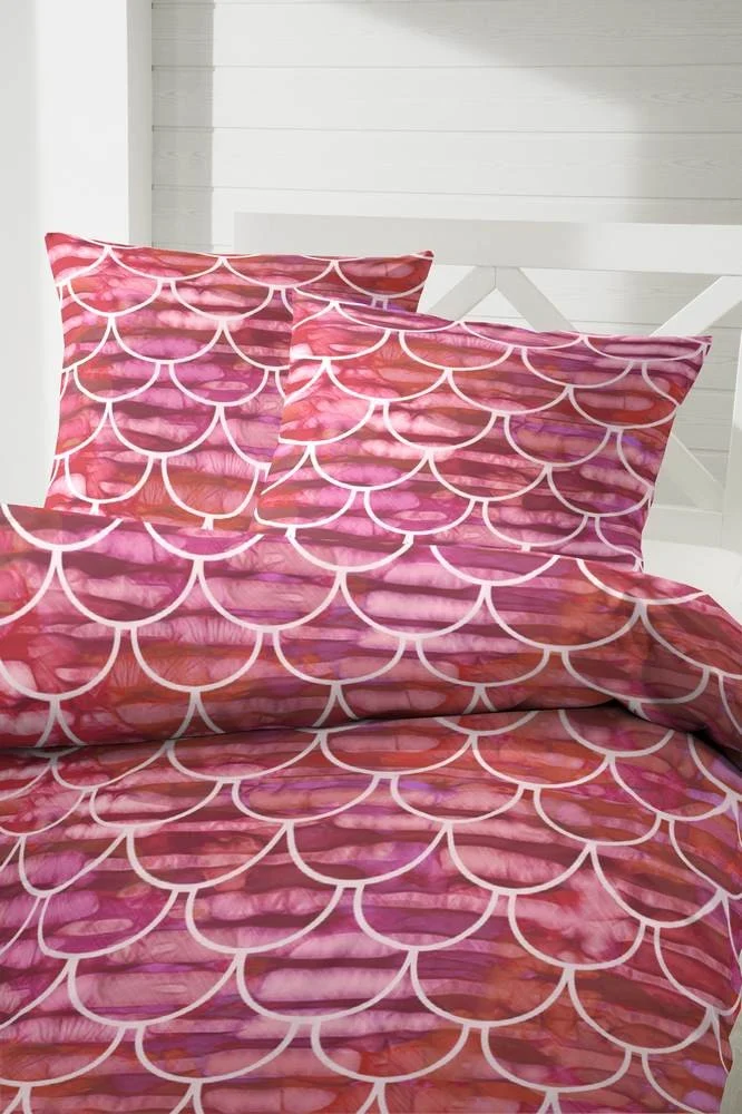 Hahn Renforcé Bettwäsche Muster Pink