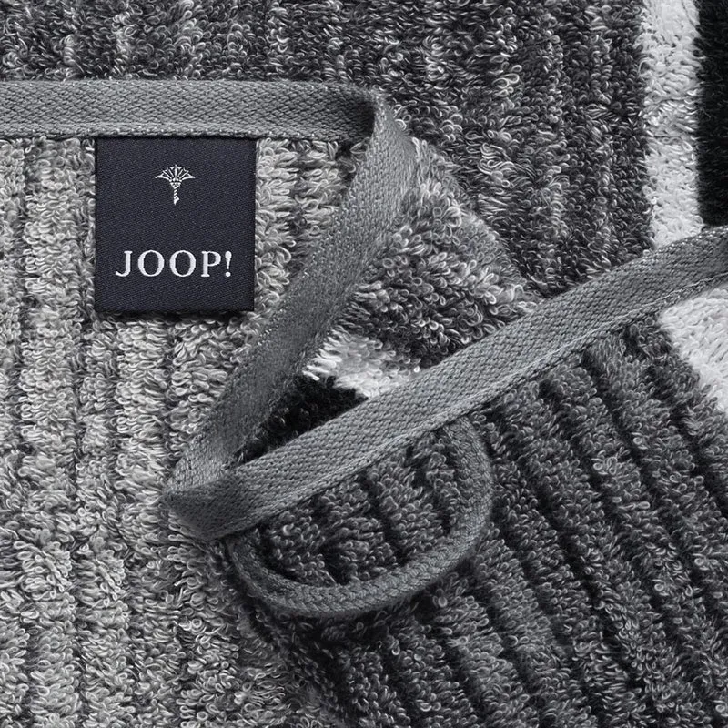 2 Stück Joop! Frottier Handtuch 1658-97 Lines Schwarz 50x100