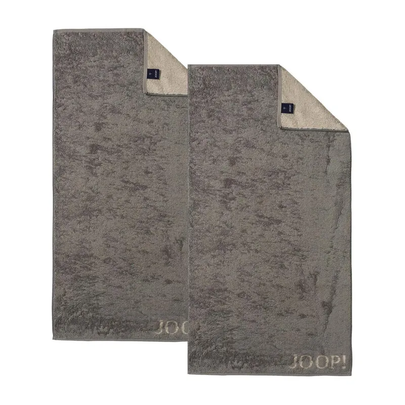 2er Handtuch-Set 50 x 100 cm Classic Graphit Taupe
