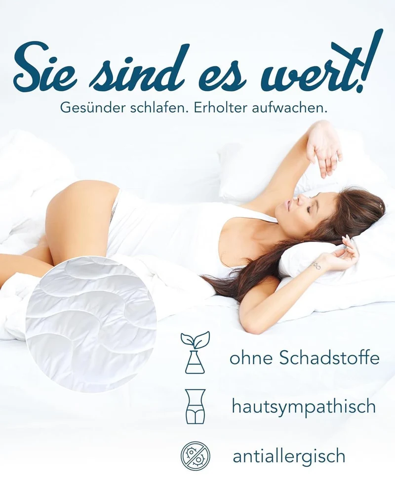 4 Jahreszeiten Bettdecke 135 x 200 cm Hallo Wach Klimafaser