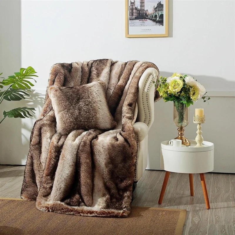 Felldecke Star Home Wohndecke Nutria Webpelz Fell 150x200