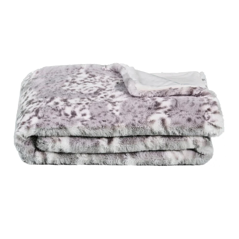 Felldecke Star Home Wohndecke Irbis Webpelz Fell Schneeleopard 150x200